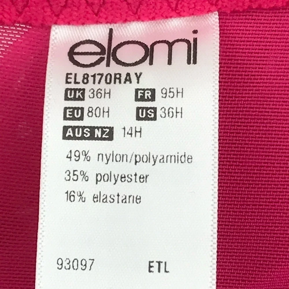 Elomi Betty Underwire Plunge Bra UK 36H US 36K EL8170